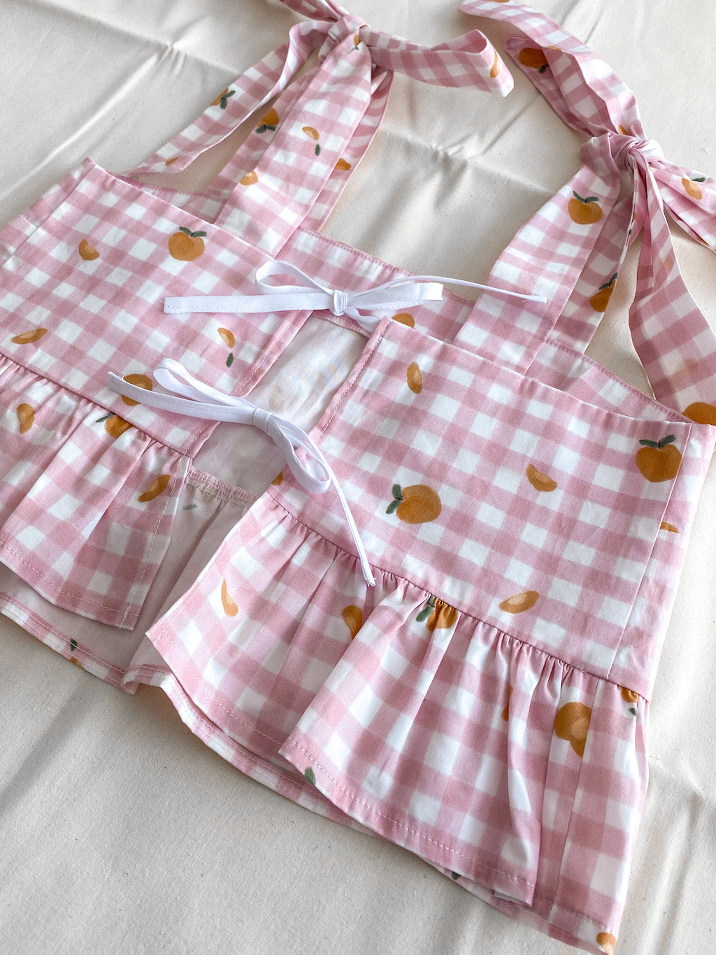 Meadow top in apricot picnic - size S