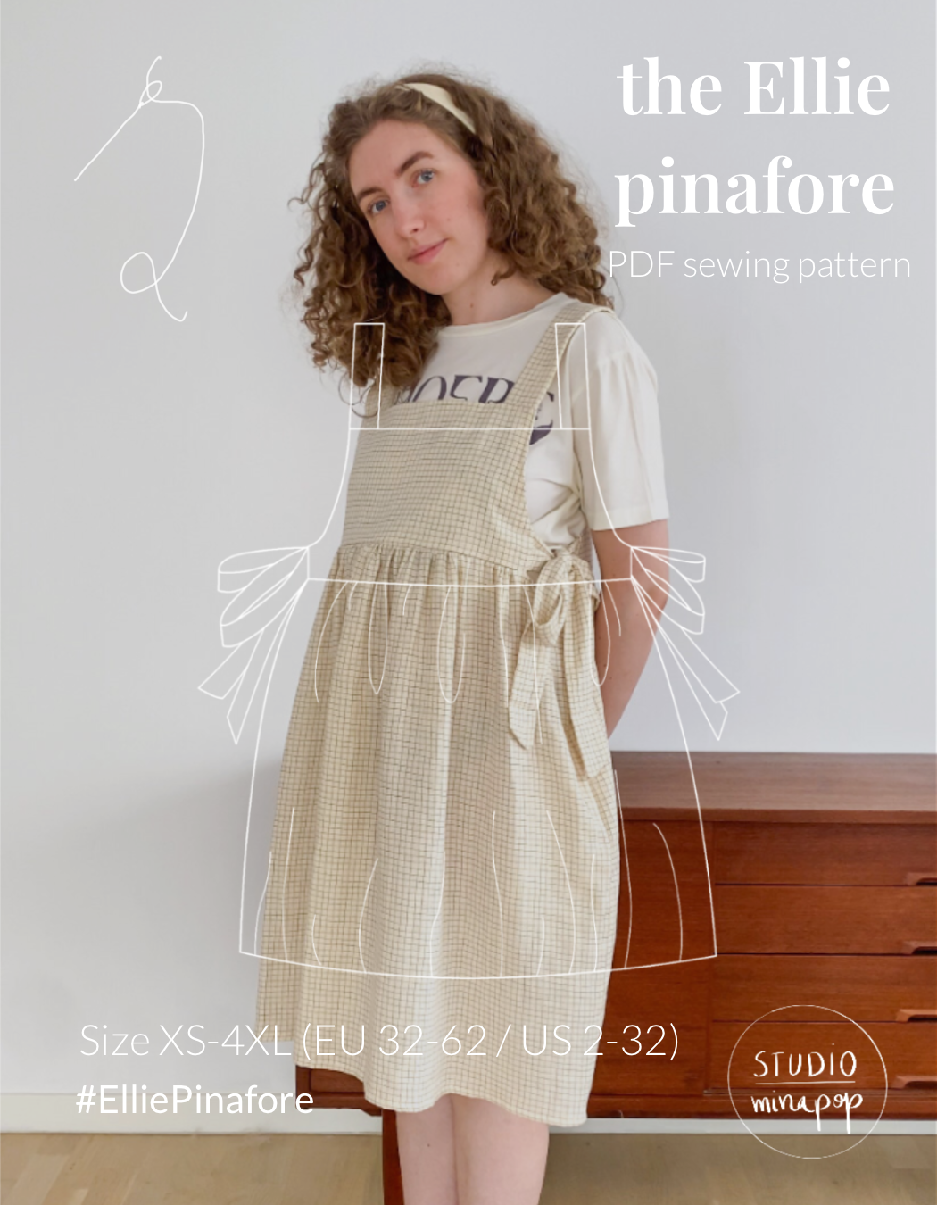 Ellie pinafore PDF sewing pattern Studio Minapop Ellie pinafore PDF sewing pattern Studio Minapop