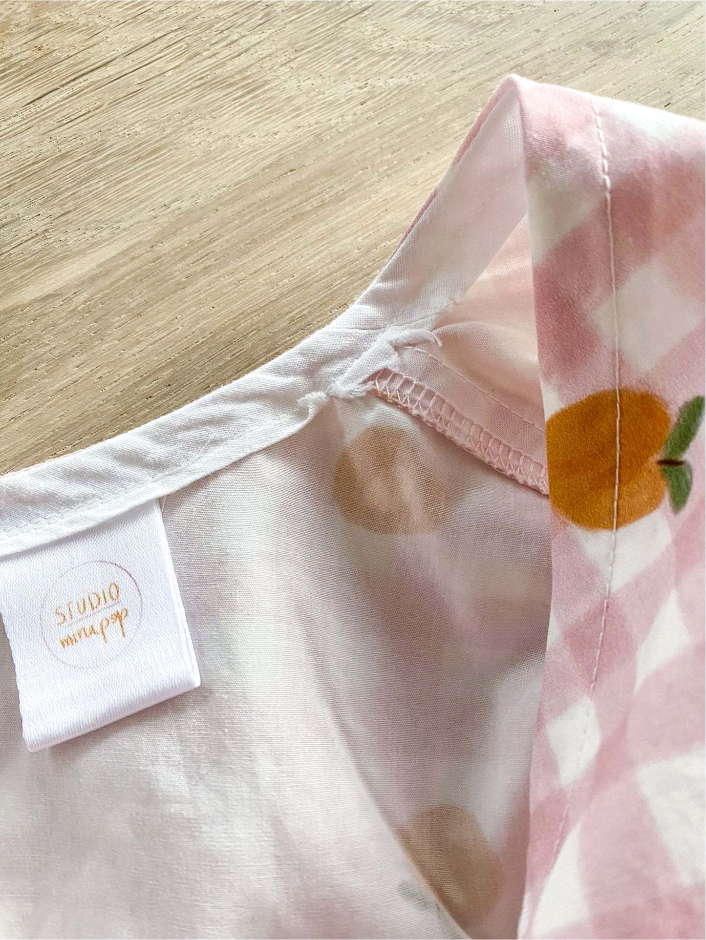 Maple dress in apricot picnic - size S