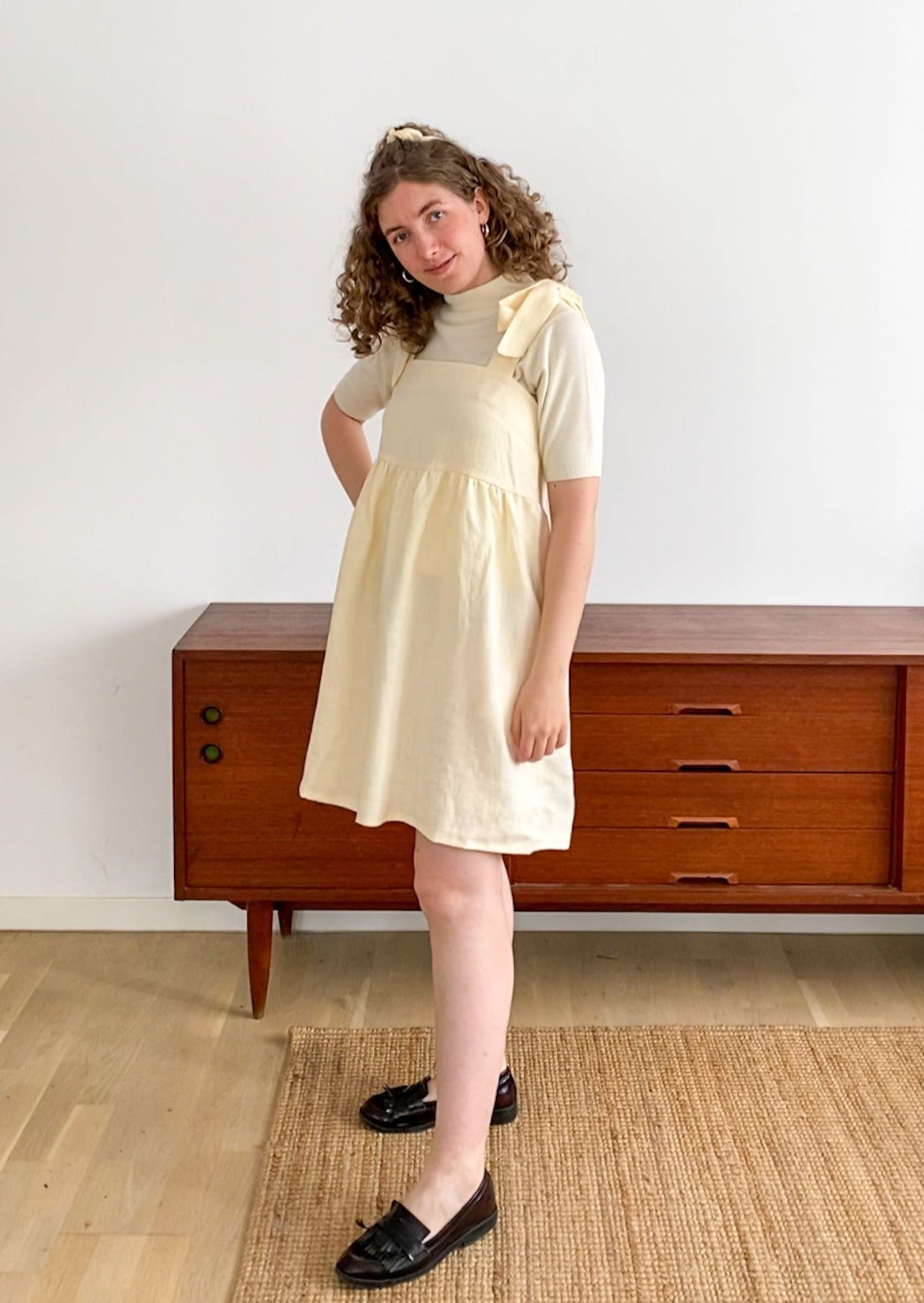 Alice dress in cream linen - size S