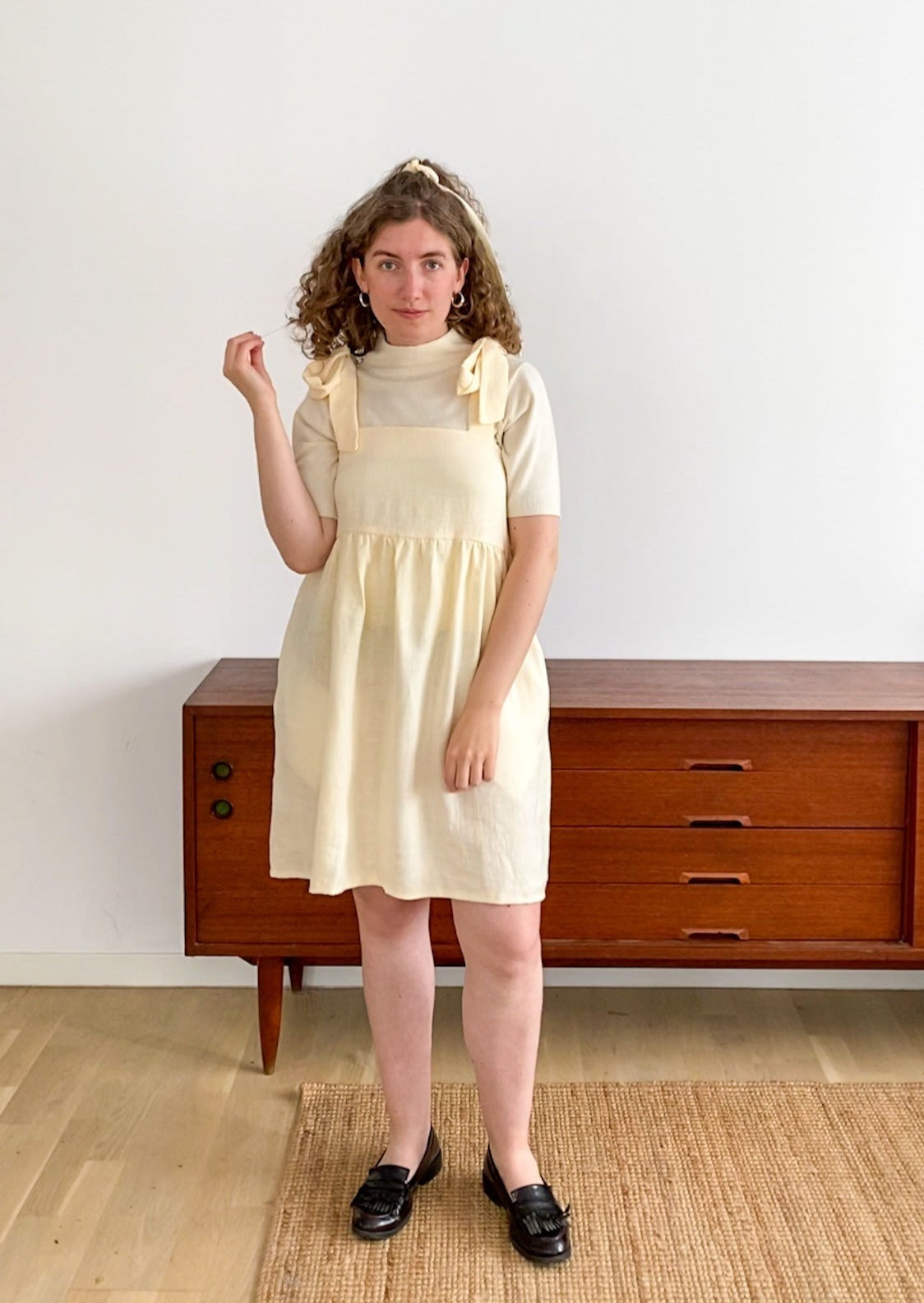 Alice dress in cream linen - size S