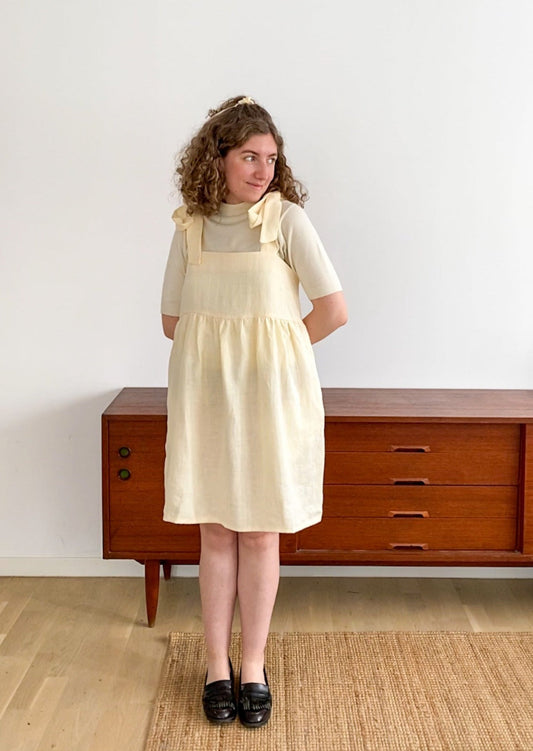 Alice dress in cream linen - size S