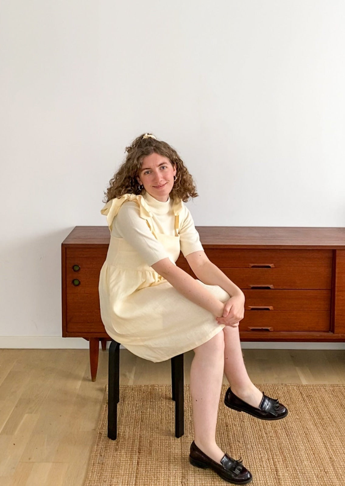 Alice dress in cream linen - size S