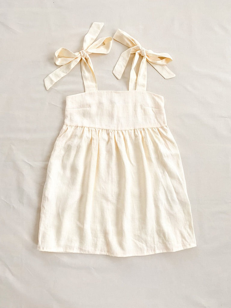 Alice dress in cream linen - size S