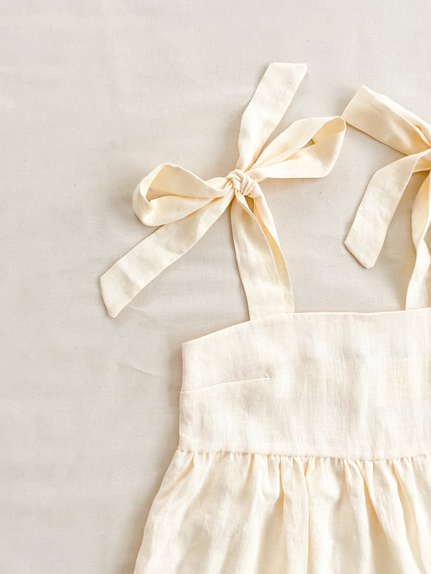 Alice dress in cream linen - size S