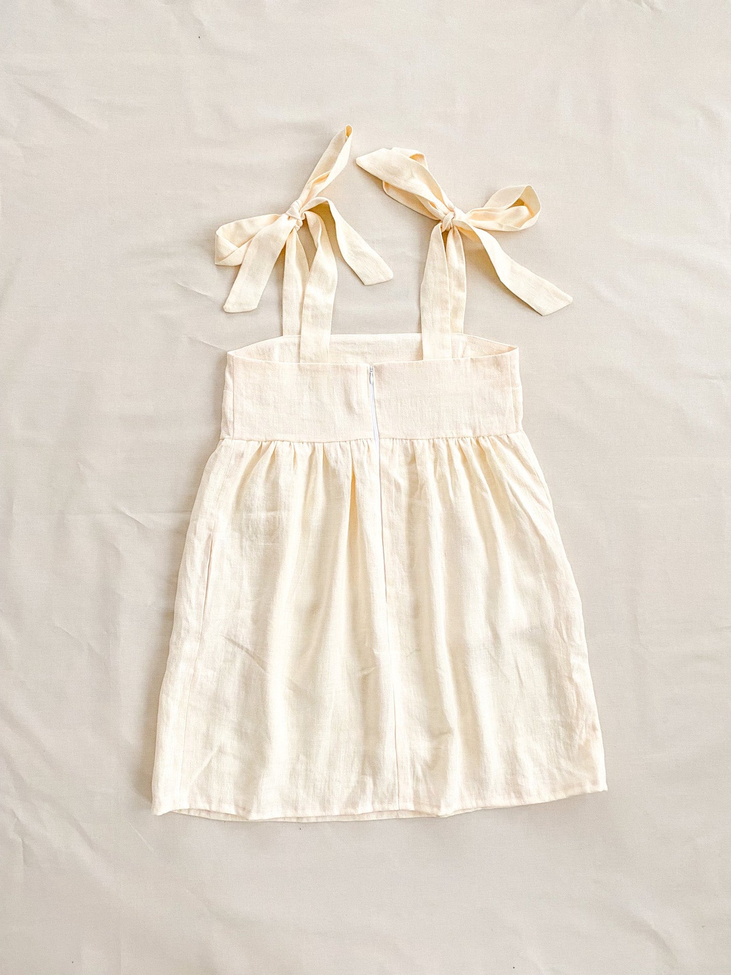 Alice dress in cream linen - size S