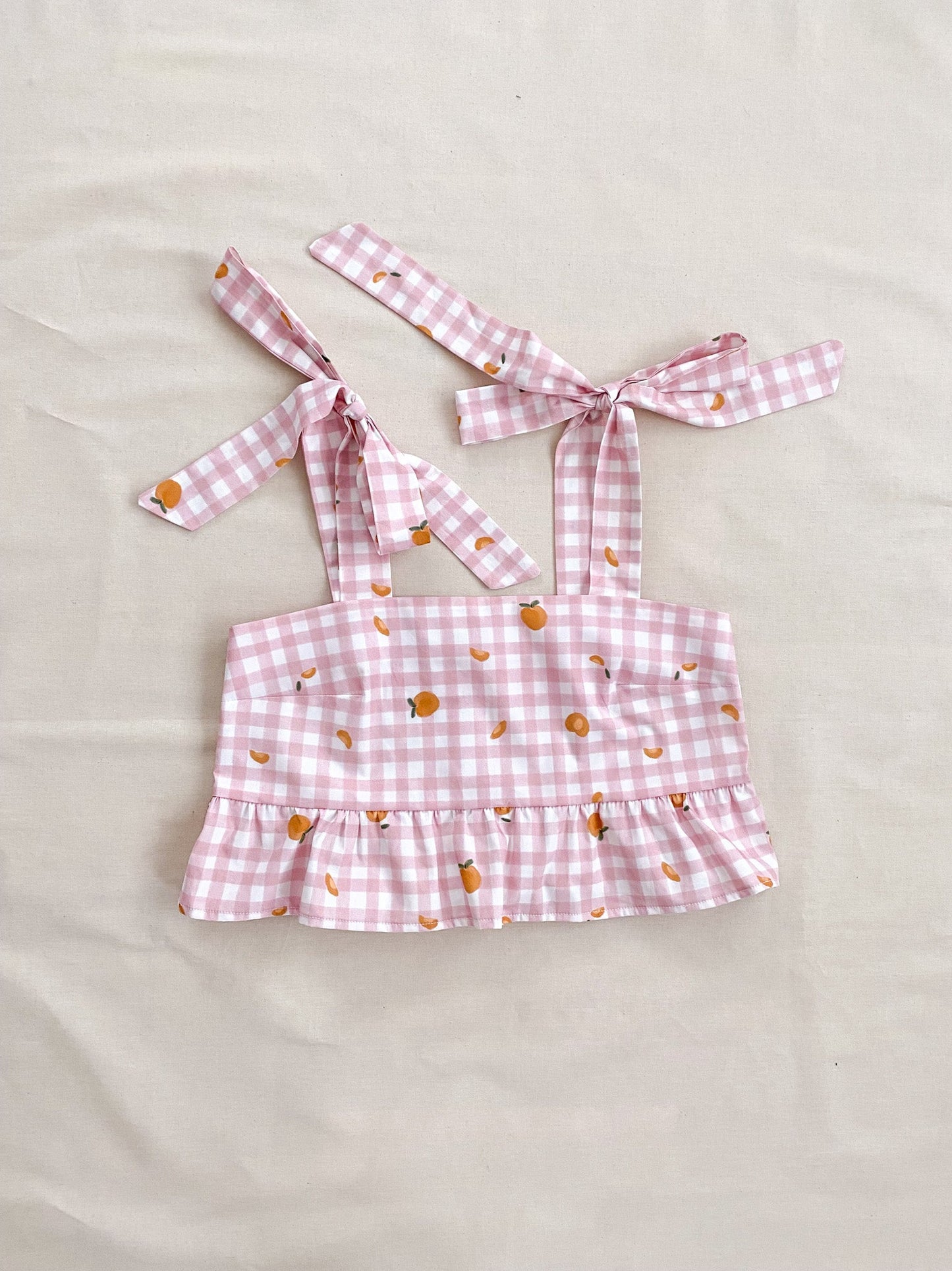 Meadow top in apricot picnic - size S