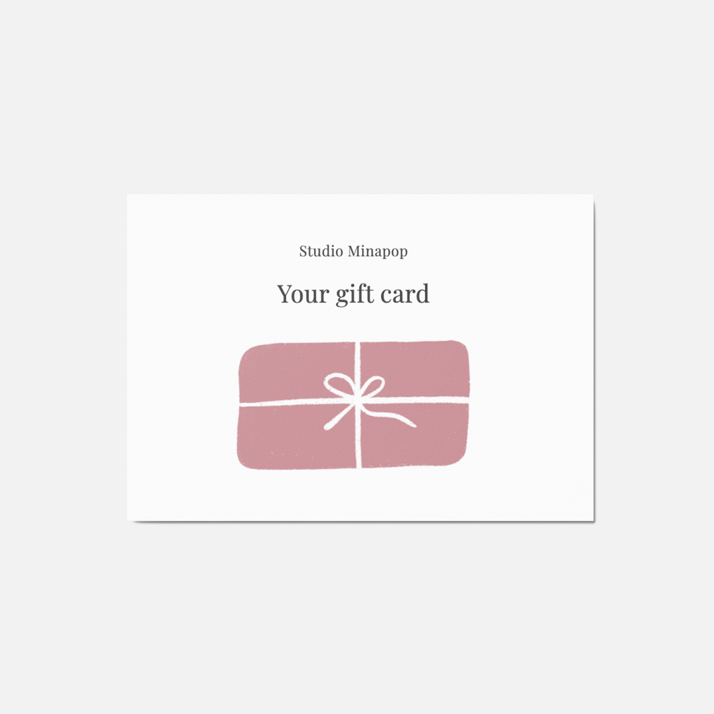 Studio Minapop gift card