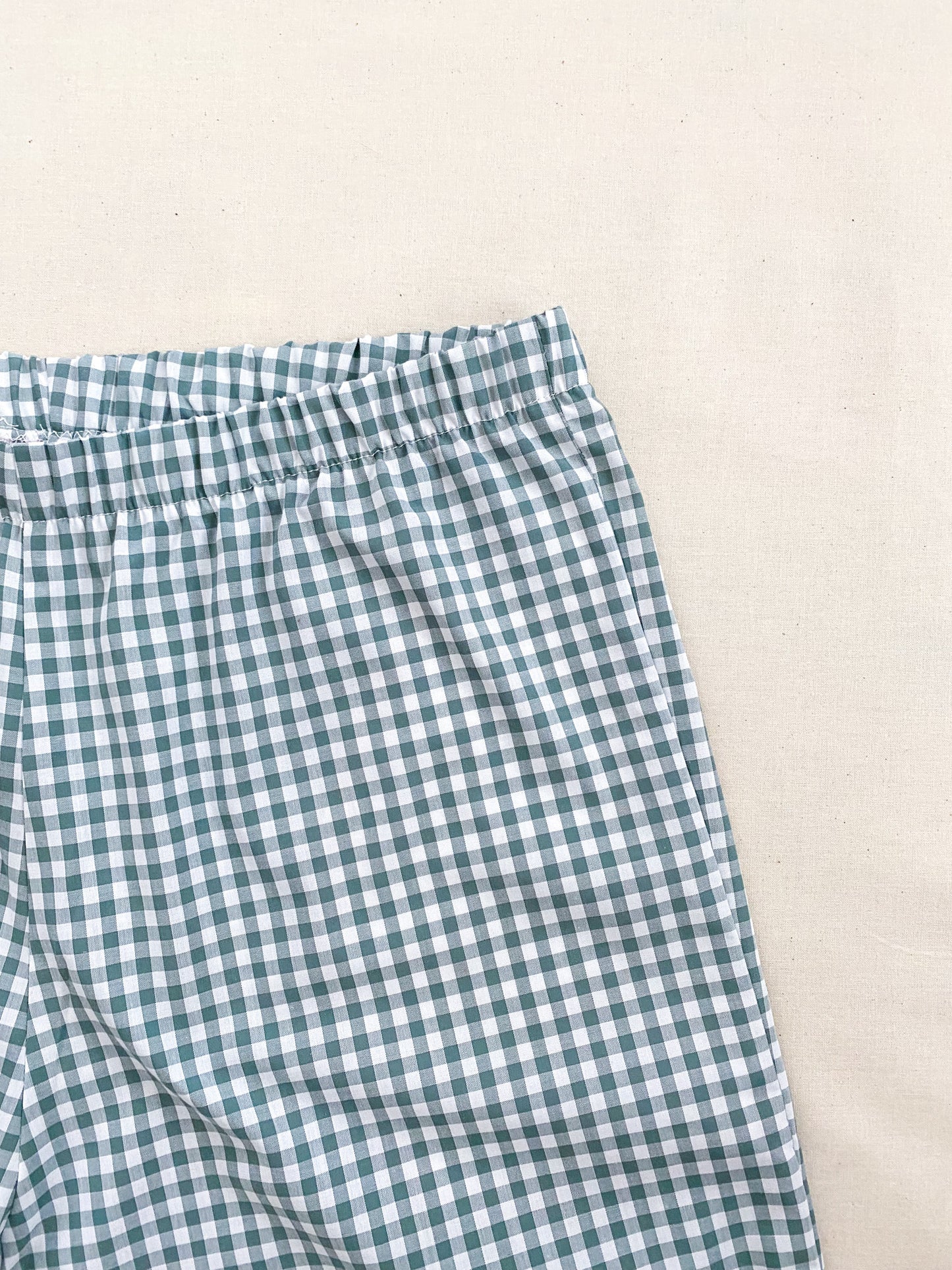 Wren pant in green gingham