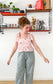 Meadow top in apricot picnic - size S