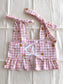 Meadow top in apricot picnic - size S