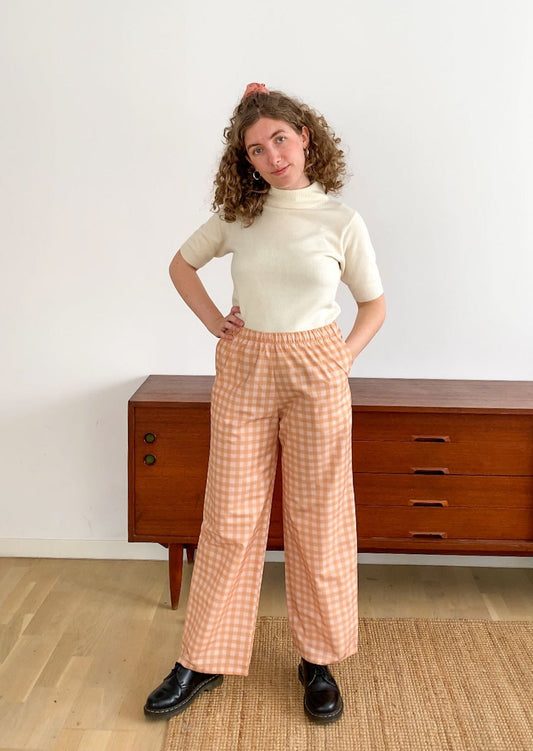 Wren pant in mustard picnic - size S