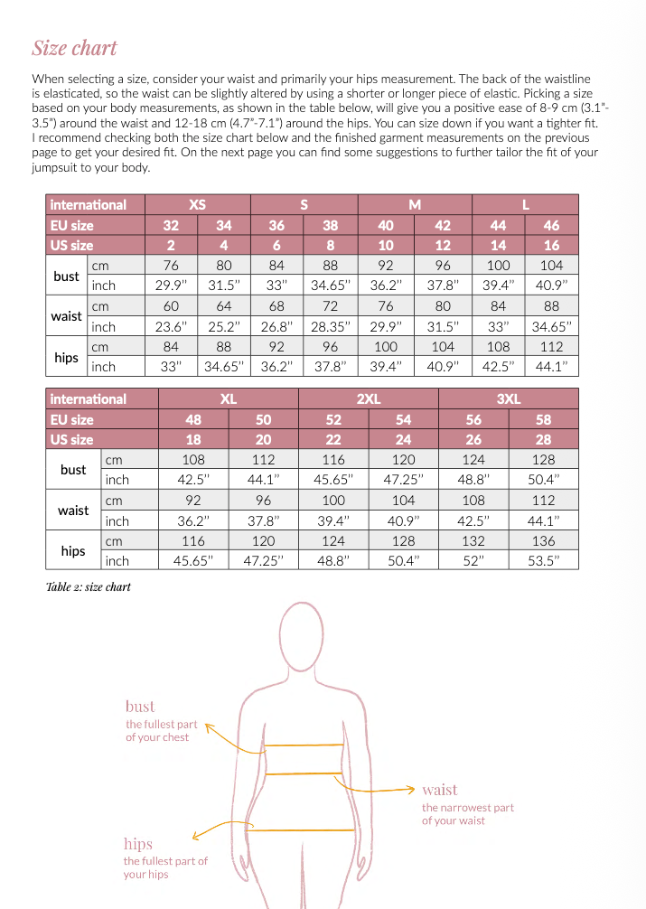 Max jumpsuit PDF sewing pattern